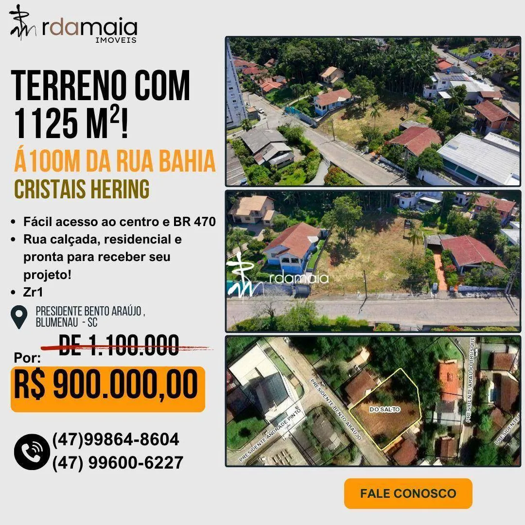 Terreno A Venda - Próximo a Cristais Hering - Rua Bahia - foto 1