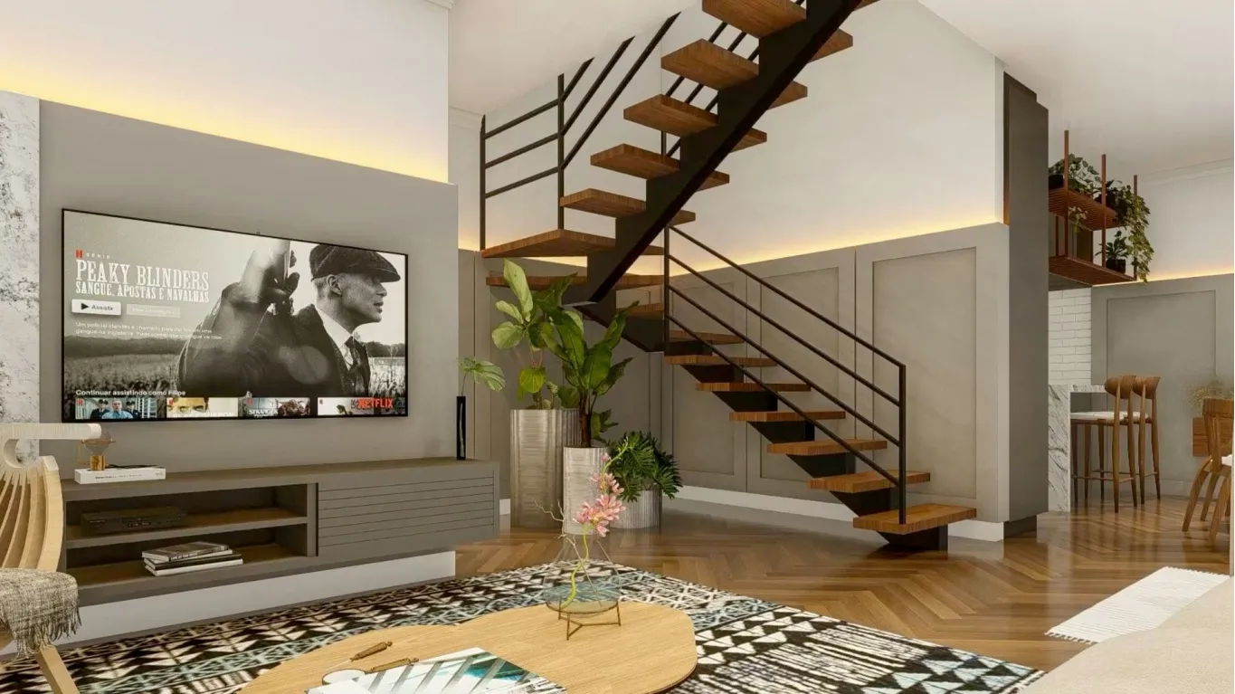 Lindo sobrado com 2 suítes, espaço home office e 3 vagas de garagem à venda em ótima localização no bairro Garcia - foto 1