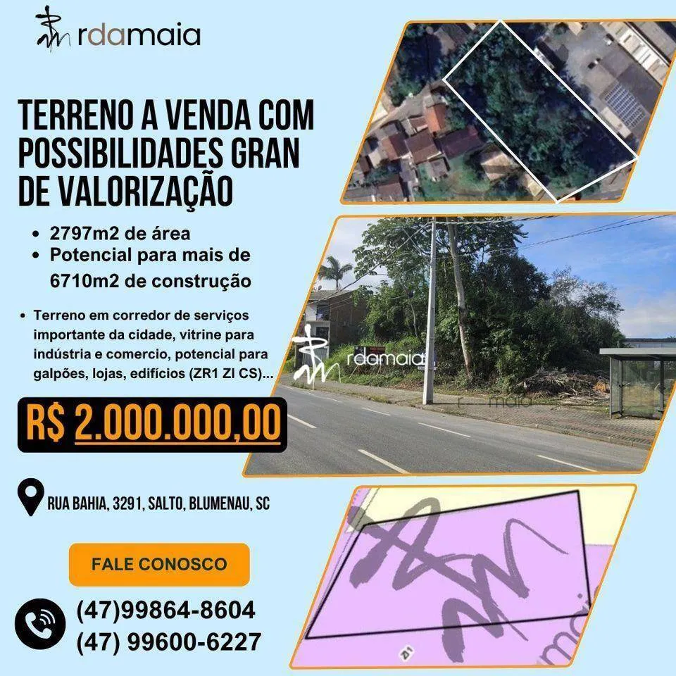 TERRENO A VENDA / RUA BAHIA - BLUMENAU - foto 1