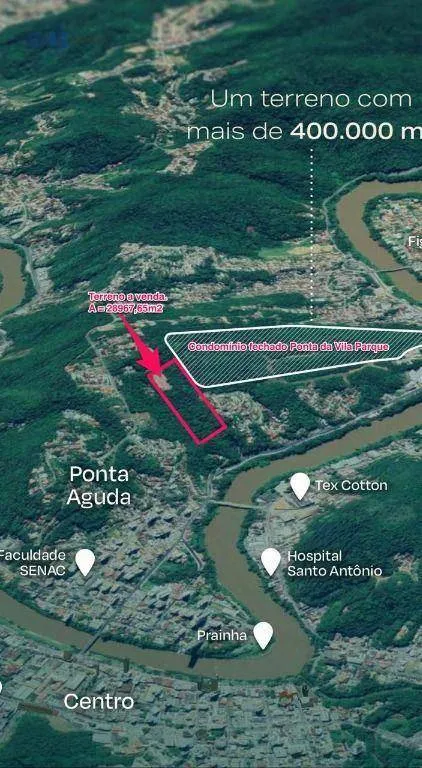 Terreno à venda, 28967 m por R$ 6.000.000,00 - Ponta Aguda - Blumenau/SC — foto 4