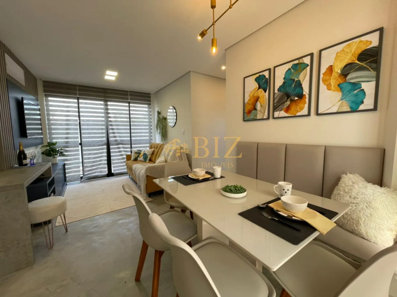 Apartamento TOTALMENTE MOBILIADO E DECORADO, com 2 terraços, no Bairro Itoupava Seca! — foto 3