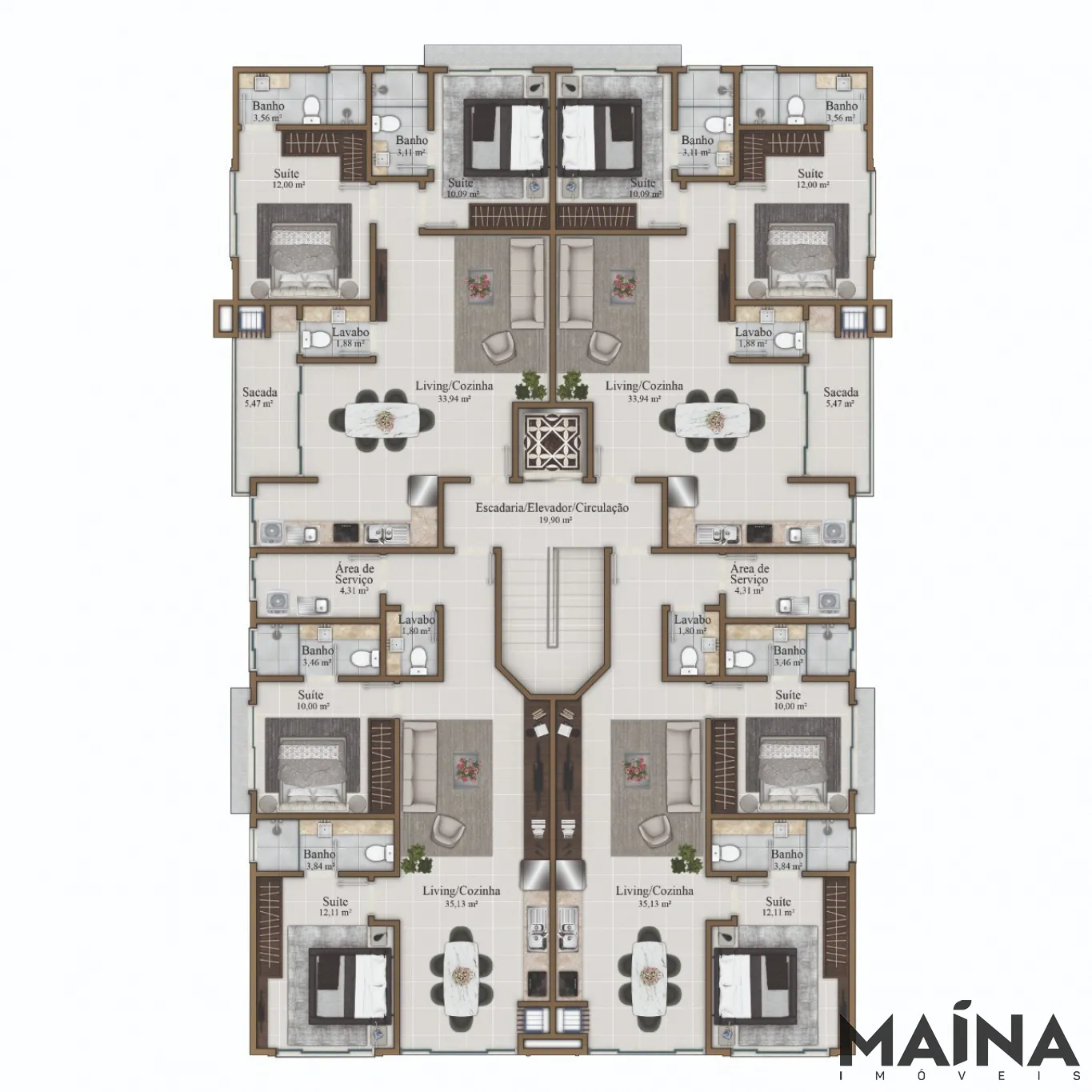O MARLIM BRANCO é a opção ideal para quem deseja exclusividade: são apenas nove unidades, com plantas estudadas cuidadosamente desenhadas para atender a diferentes necessidades. — foto 5