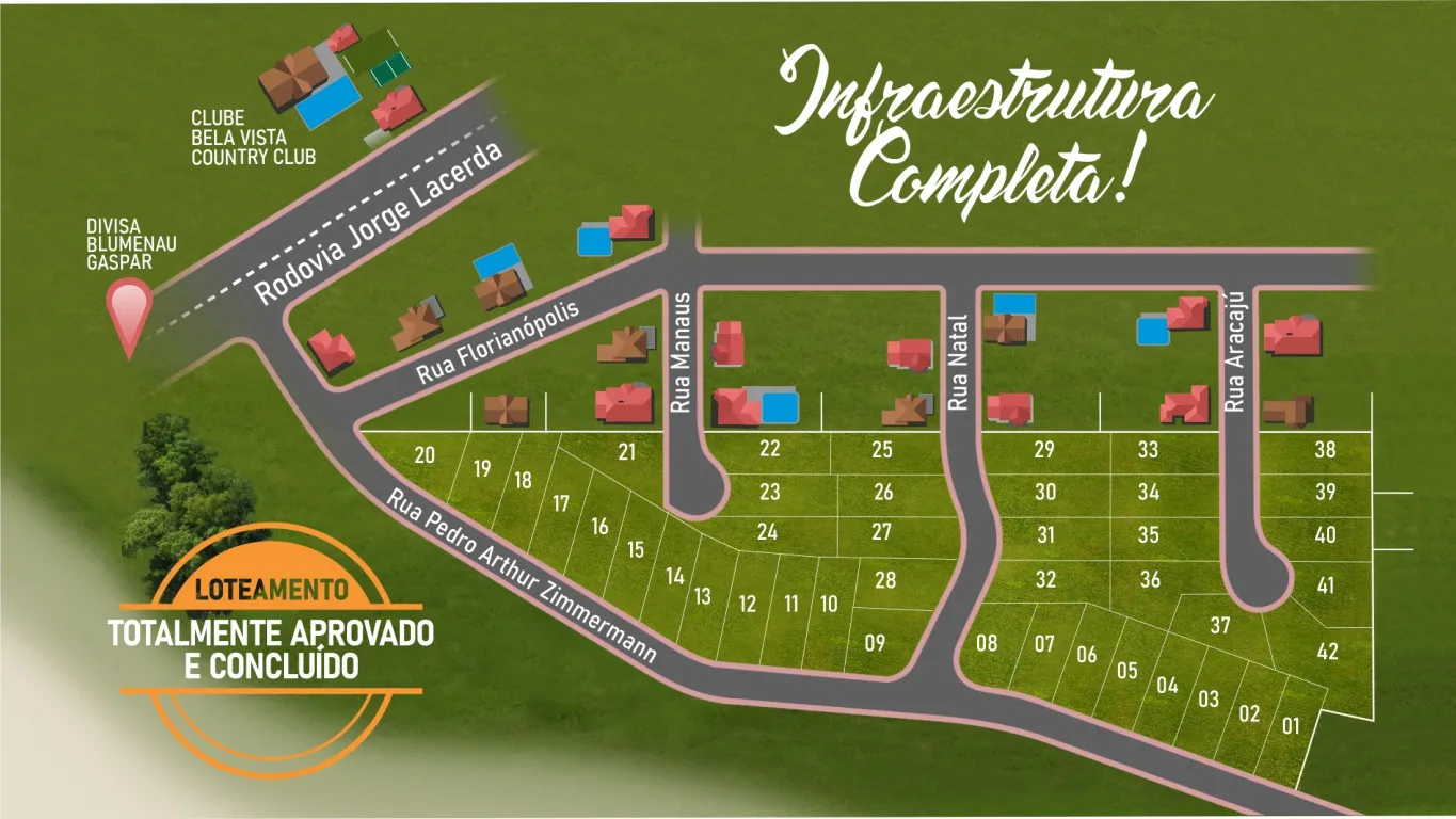 Maravilhoso loteamento com infraestrutura completa próximo do Clube Bela Vista em Gaspar - foto 1