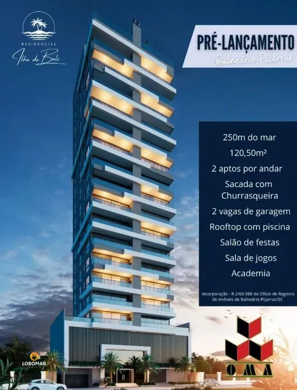 Apartamento com 3 dormitórios à venda, 120 m Centro - Balneário Piçarras/SC — foto 2