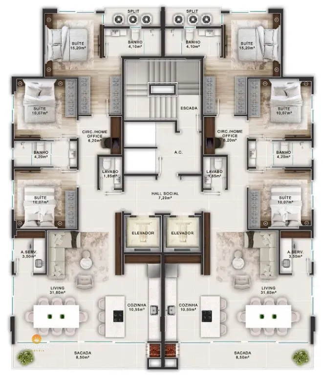 Apartamento com 3 dormitórios à venda, 120 m Centro - Balneário Piçarras/SC — foto 5
