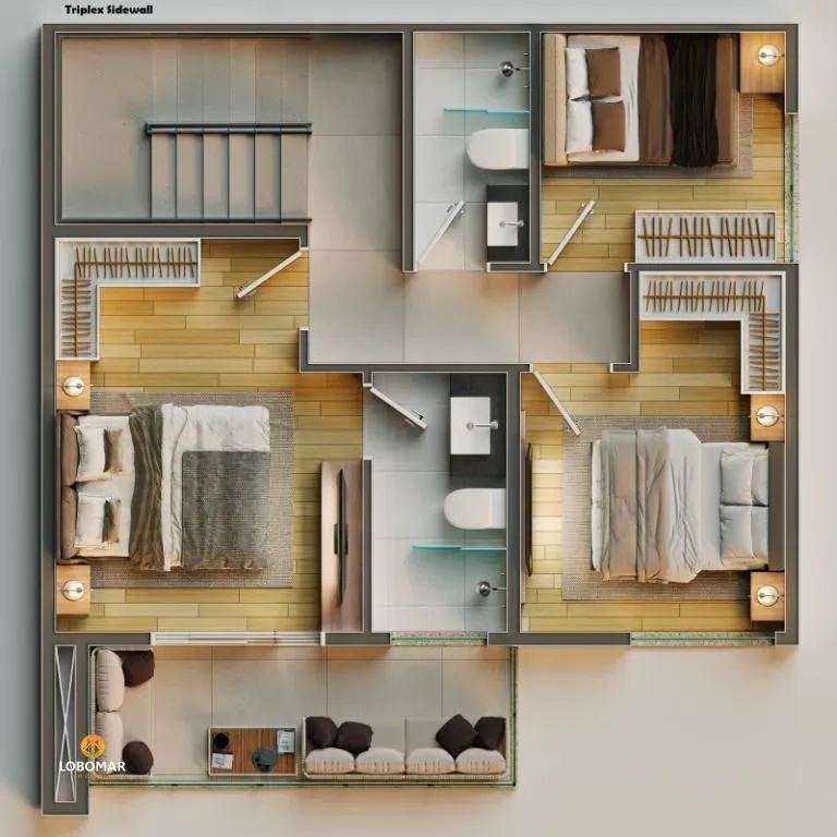 Triplex, 3 dormitórios, sendo 1 suíte à venda, 141 m, Itajuba - Barra Velha/SC — foto 6