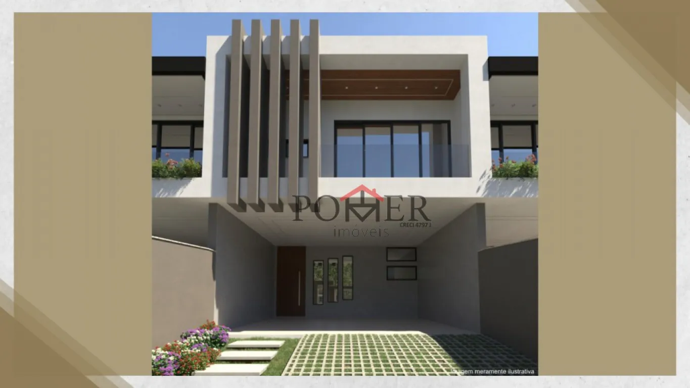 LINDOS, ELEGANTES e MODERNOS SOBRADOS com 3 suítes no Bairro Ribeirão Areia em local privilegiado com 147.34m de área privativa. RESIDENCIAL NAPLES. - foto 1