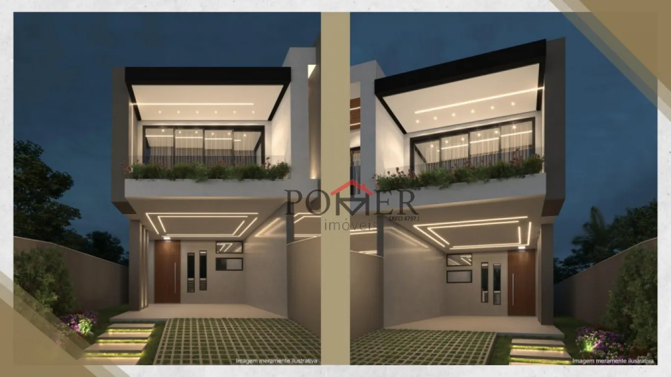 LINDOS, ELEGANTES e MODERNOS SOBRADOS com 3 suítes no Bairro Ribeirão Areia em local privilegiado com 147.34m de área privativa. RESIDENCIAL NAPLES. — foto 3