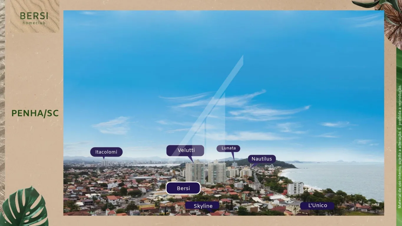 - ABELARDO IMÓVEIS - Localizado em Penha, o Bersi Home Club está cercado de belas praias, que possuem o certificado internacional de balneabilidade e ações de sustentabilidade e meio ambiente, garantindo assim um excelente local para toda a família. — foto 3