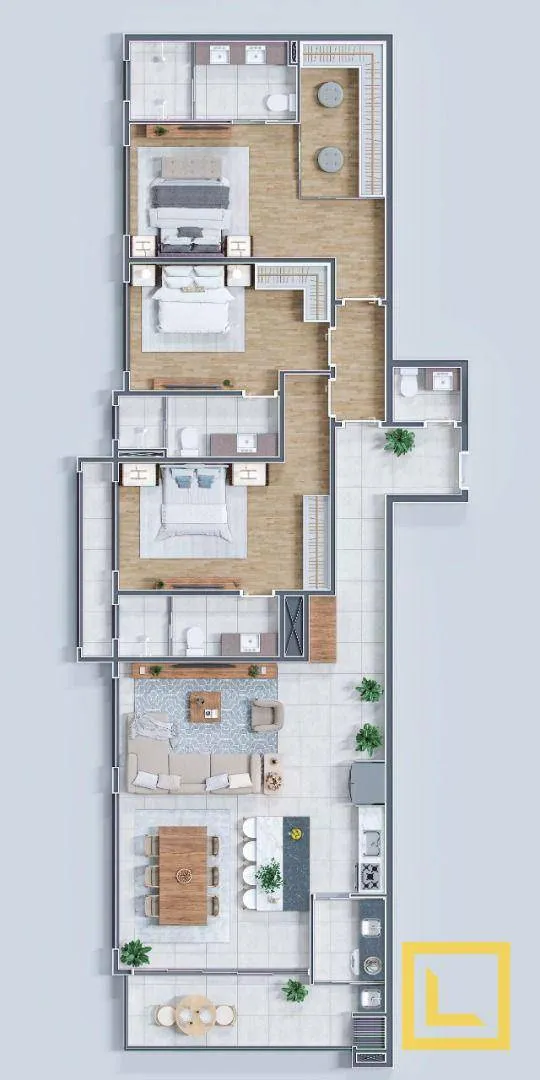 Apartamento à venda, 146 m por R$ 2.590.456,35 - Itacolomi - Balneário Piçarras/SC — foto 5