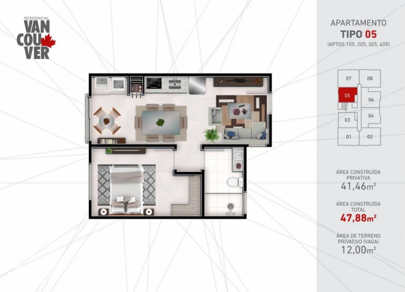 Venda Apartamento Com 1 dormitóri No Bairro Araponguinhas em Timbó / SC — foto 2