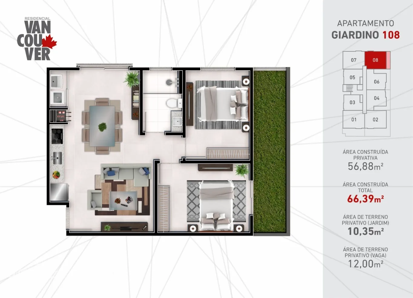 Venda Apartamento Garden Com 2 dormitóriosa No Bairro Araponguinhas em Timbó / SC — foto 2