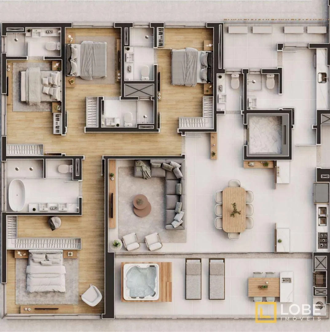 Apartamento com 4 dormitórios à venda com 211m - Centro - Balneário Piçarras/SC — foto 6