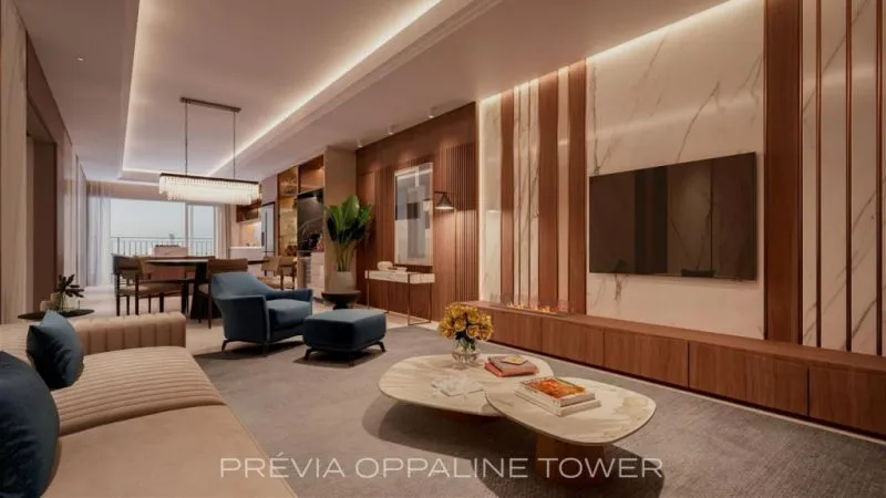 Apartamentos no Res. Oppaline Tower, opções com 3 suíte a 4 dormitórios sendo 2 suíte - Frente mar em Navegantes SC (Cód. 18333) — foto 4