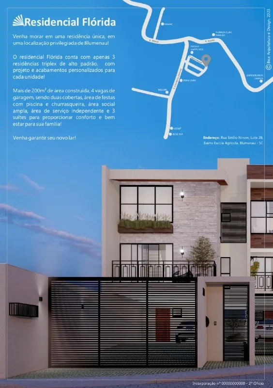 Casa · à venda · 3 quartos · 238.45m² · Escola Agrícola, Blumenau