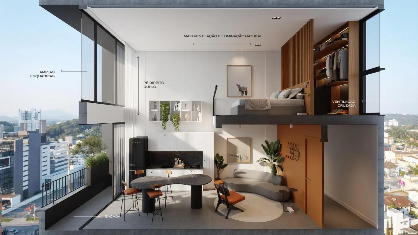 Apartamento para Venda em Blumenau, Vila Nova, 1 dormitório, 1 suíte, 1 banheiro, 1 vaga — foto 6