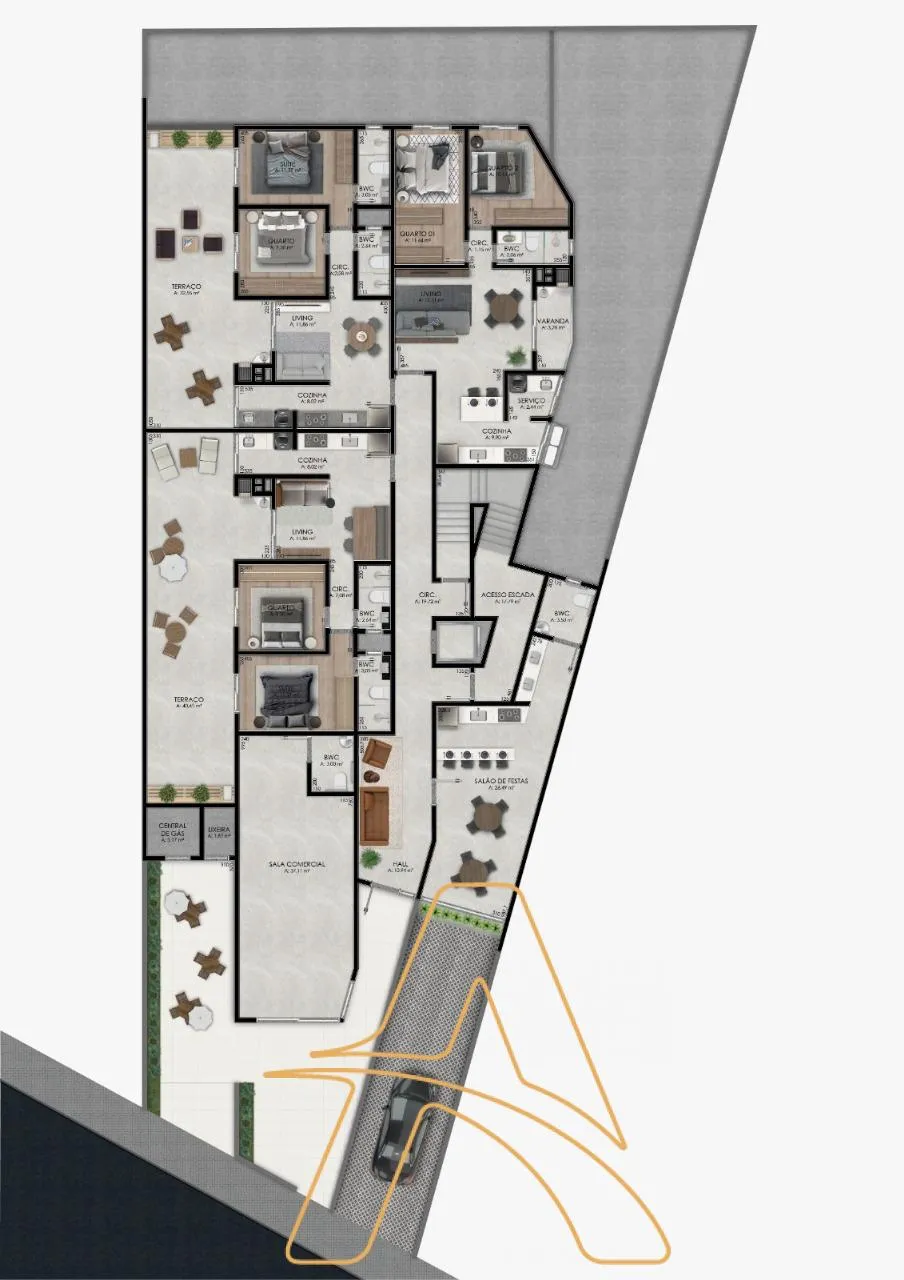Apartamento com Terraço no Bairro Água Verde — foto 2