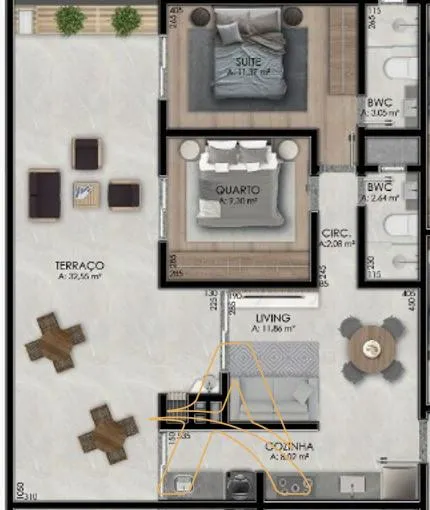 Apartamento com Terraço no Bairro Água Verde — foto 3