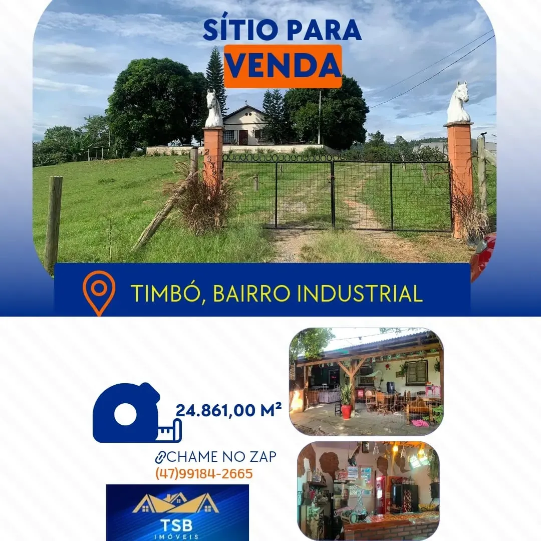 VENDO LINDO SÍTIO EM TIMBÓ - foto 1