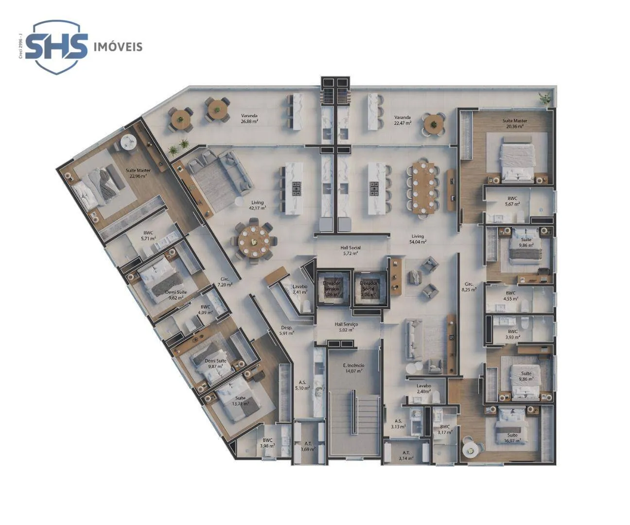 Apartamento à venda, 349 m por R$ 4.157.823,55 - Centro - Penha/SC — foto 2
