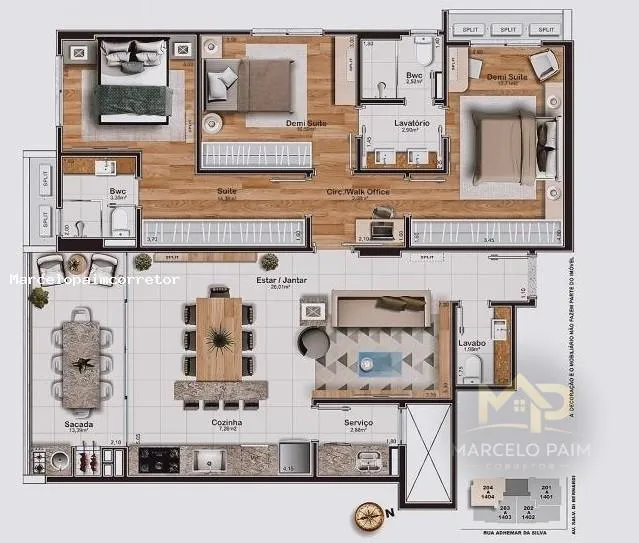 Apartamento para Venda em São José, Kobrasol, 3 dormitórios, 3 suítes, 4 banheiros, 2 vagas — foto 4