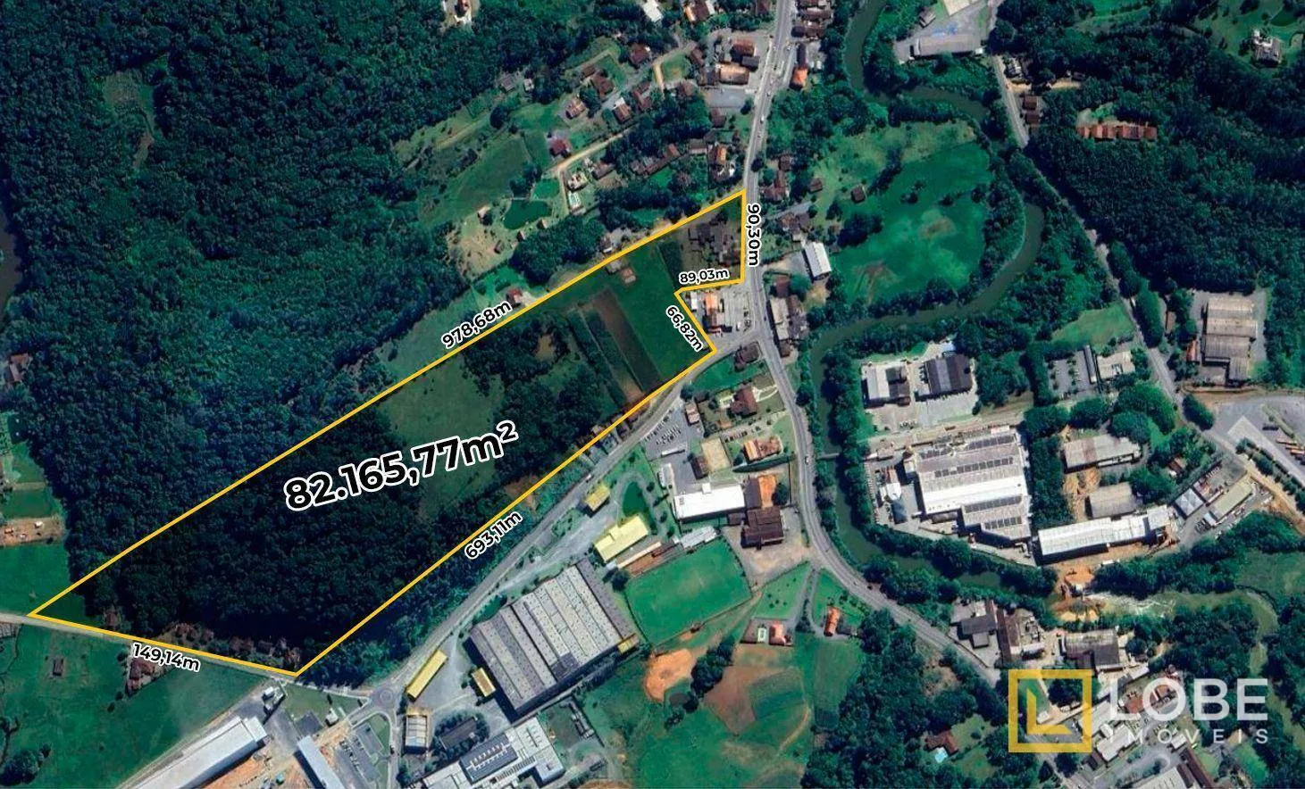 Terreno à venda, 82165 m por R$ 10.500.000,00 - Centro - Pomerode/SC - foto 1