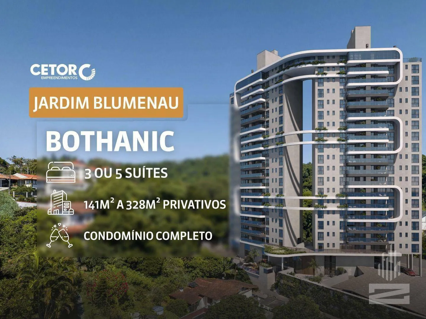 Bothanic - Construtora Cetor - Cobertura à Venda com 5 Suítes e 327m no bairro Jardim Blumenau em Blumenau - foto 1