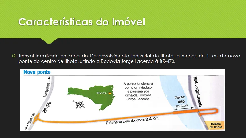 Terreno 90,60 Metros de  Frente para BR-470 (Área de 60.801,60 m2) - Limpo - Escriturado - Ilhota/SC — foto 3