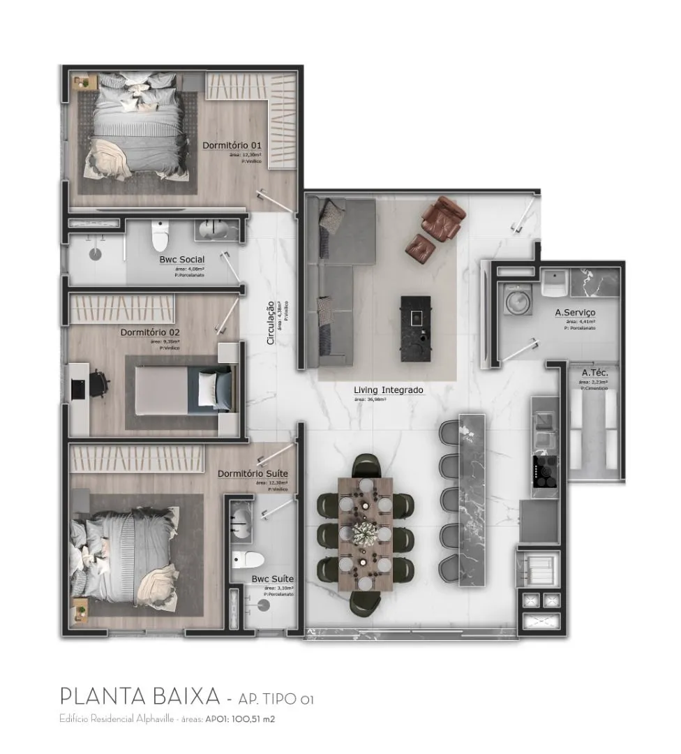 Apartamento com 3 dormitórios à venda por R$ 679.000 - Vorstadt - Blumenau/SC — foto 4