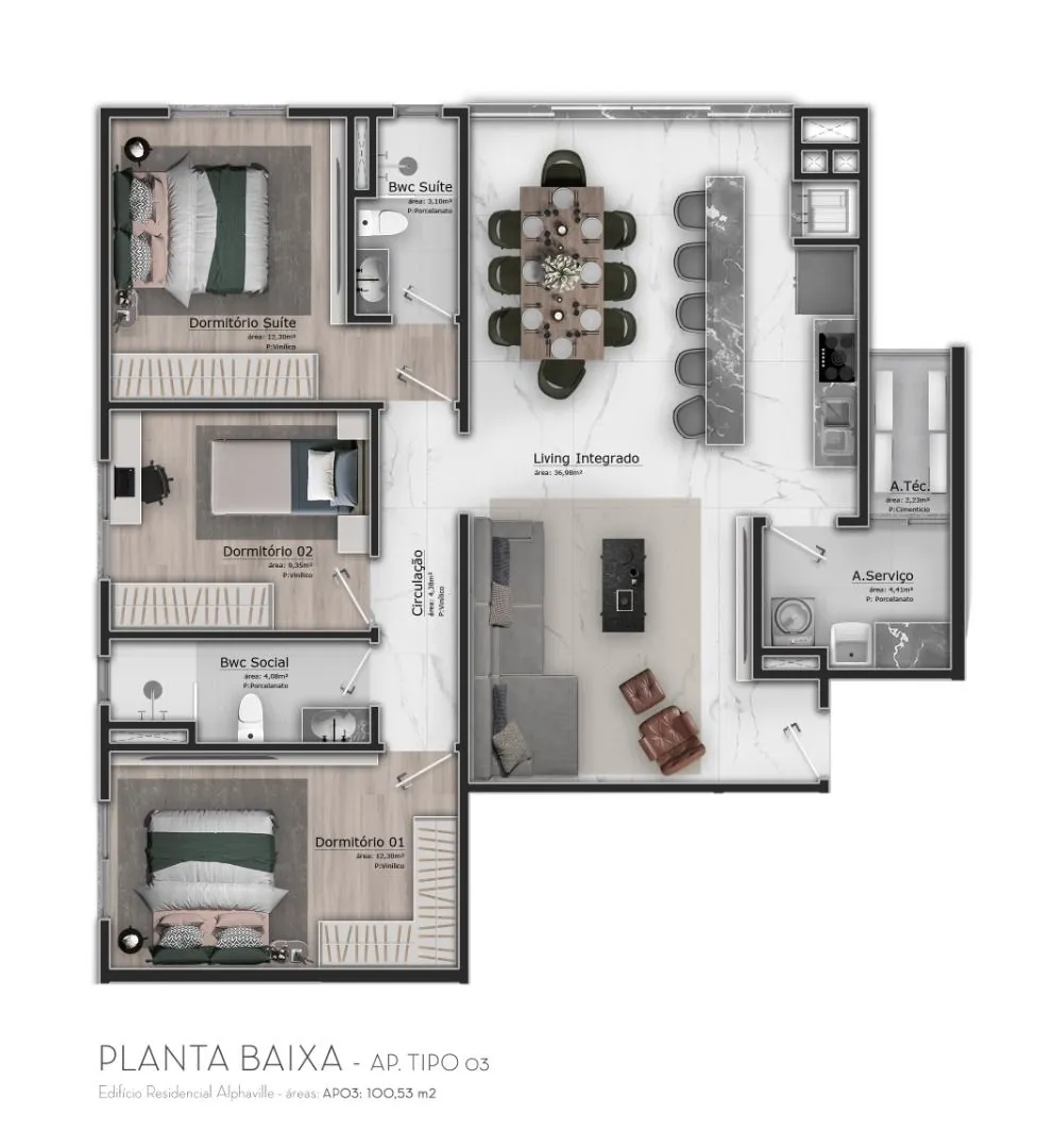 Apartamento com 3 dormitórios à venda por R$ 679.000 - Vorstadt - Blumenau/SC — foto 6