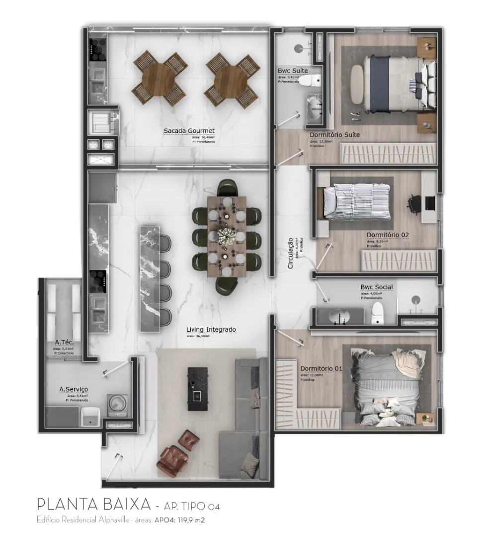 Apartamento com 3 dormitórios à venda por R$ 679.000 - Vorstadt - Blumenau/SC — foto 7