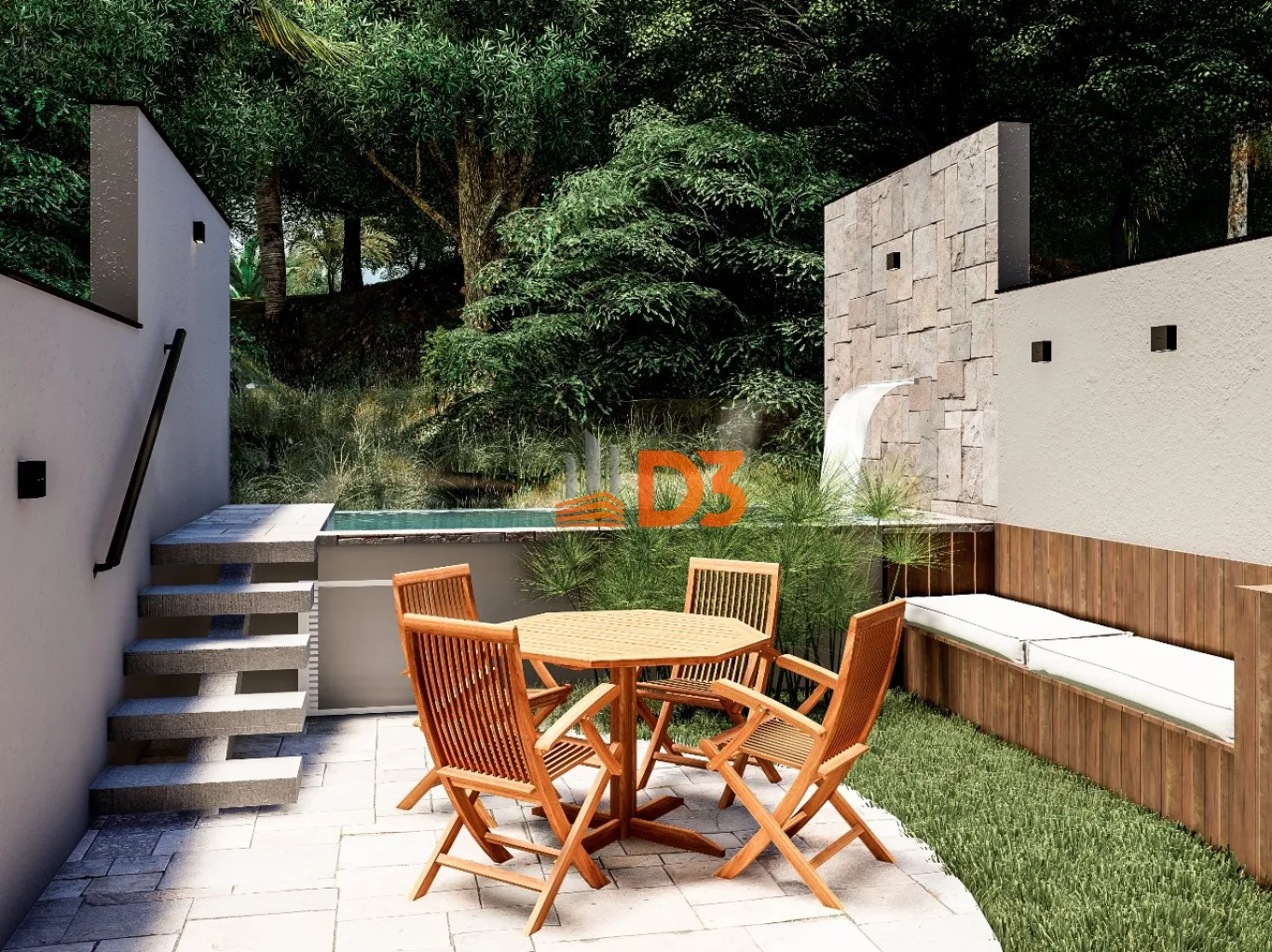 Sobrado triplex de alto padrão com piscina no bairro Água Verde — foto 5