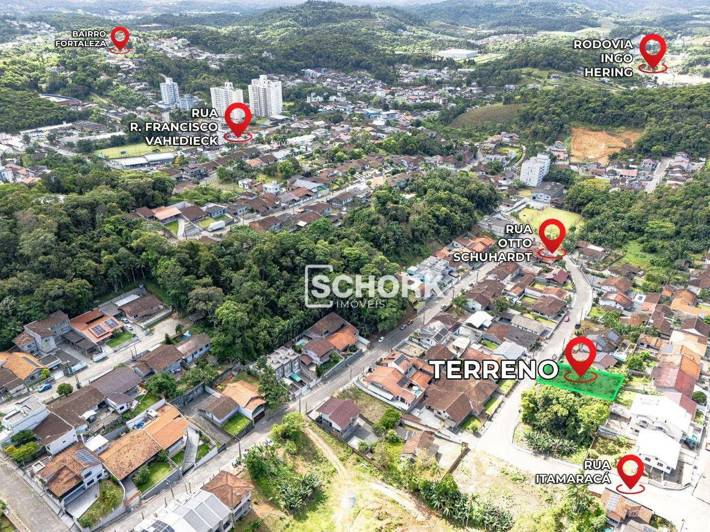 Terreno à venda, 377 m por R$ 288.000,00 - Fortaleza - Blumenau/SC — foto 2