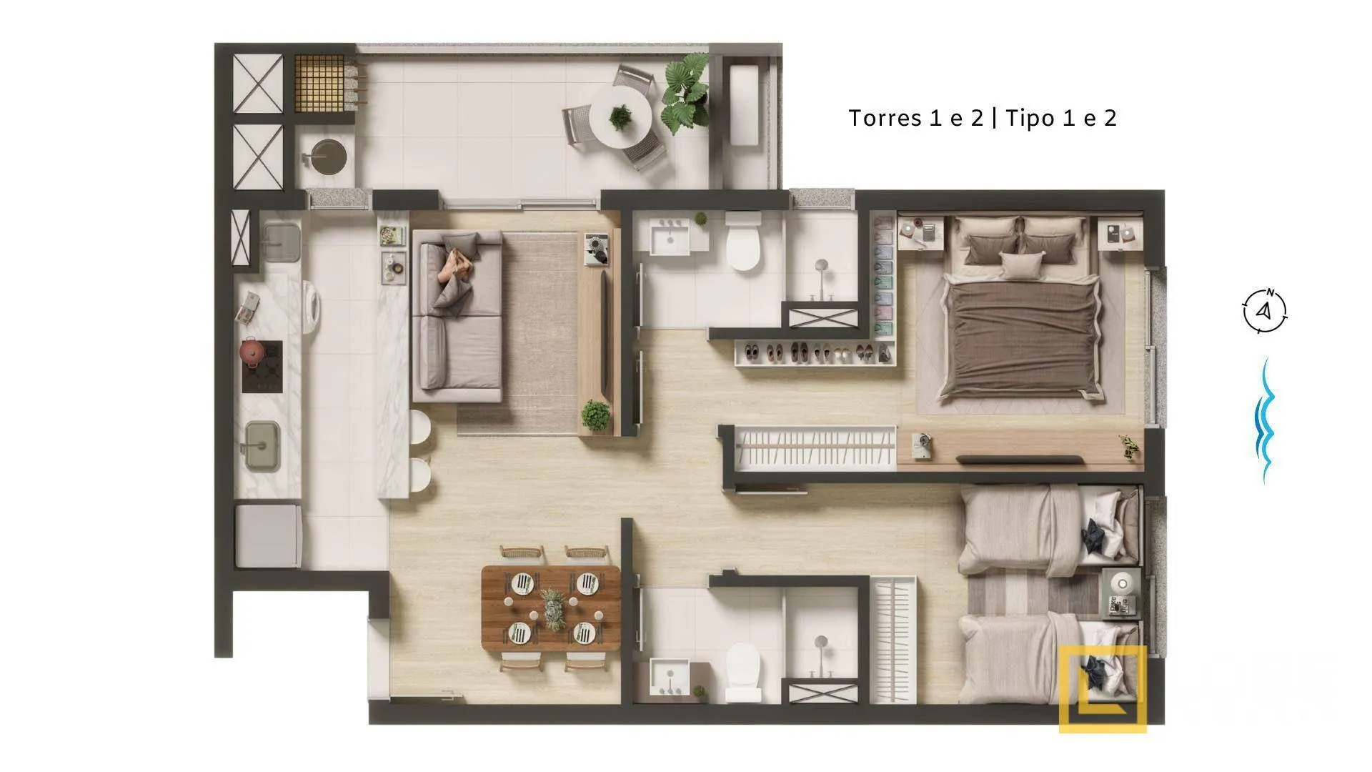 Apartamento com 2 dormitórios à venda, 68 m por R$ 1.152.050,43 - Itacolomi - Balneário Piçarras/SC — foto 3