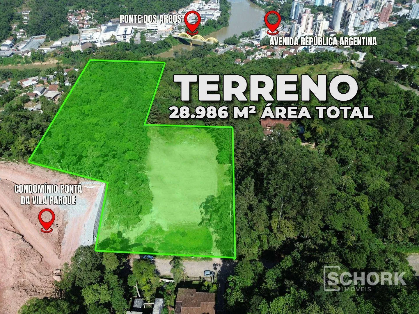 Terreno à venda, 28967 m por R$ 6.400.000,00 - Ponta Aguda - Blumenau/SC - foto 1