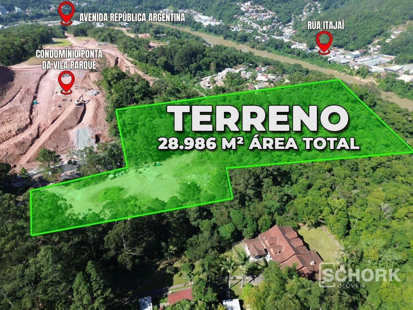 Terreno à venda, 28967 m por R$ 6.400.000,00 - Ponta Aguda - Blumenau/SC — foto 2