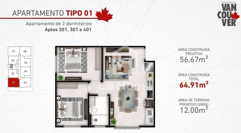 Apartamentos de 01 e 02 dormitórios à venda em Timbó - Entrega em Dezembro de 2027 — foto 7