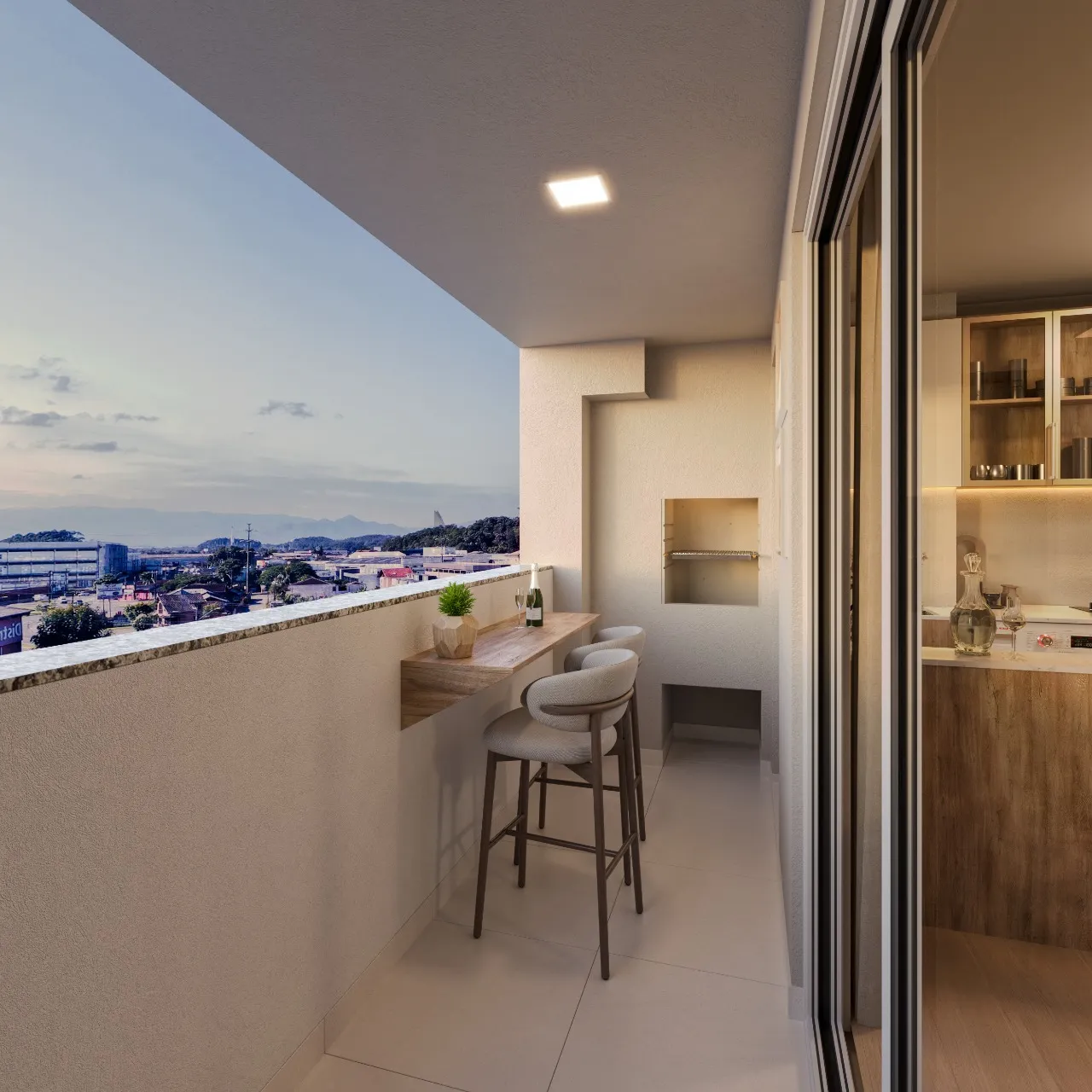 Apartamento com 1 suíte(s) mais 1 quarto(s) à venda no bairro Santo Antônio em Joinville, por R$ 430.000.00. — foto 3