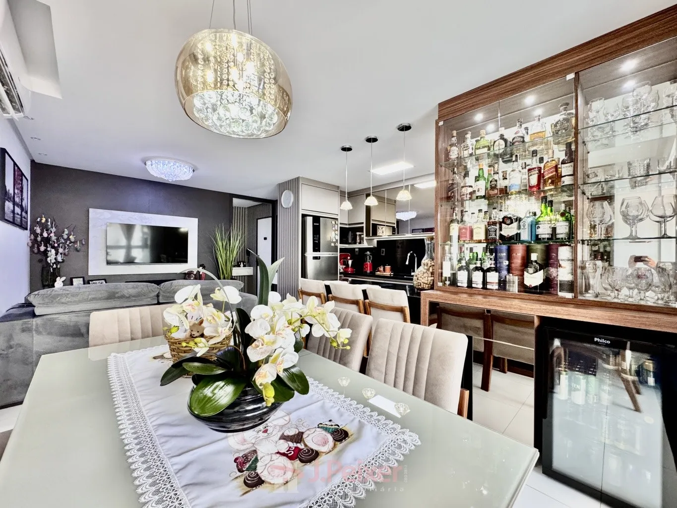 Apartamento com 3 dormitórios, sendo 1 suíte, 103,61m area útil, totalmente mobiliado, na Rua General Osório, Bairro da Velha, Blumenau-SC — foto 4