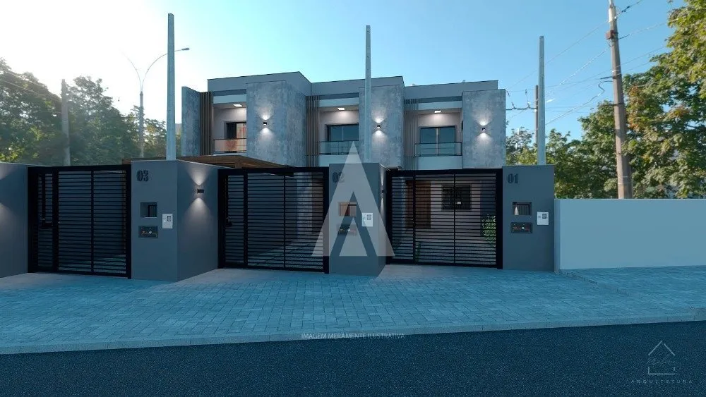 Sobrado Geminado com 1 suíte(s) mais 2 quarto(s) à venda no bairro Bom Retiro em Joinville, por R$ 538.000.00. - foto 1