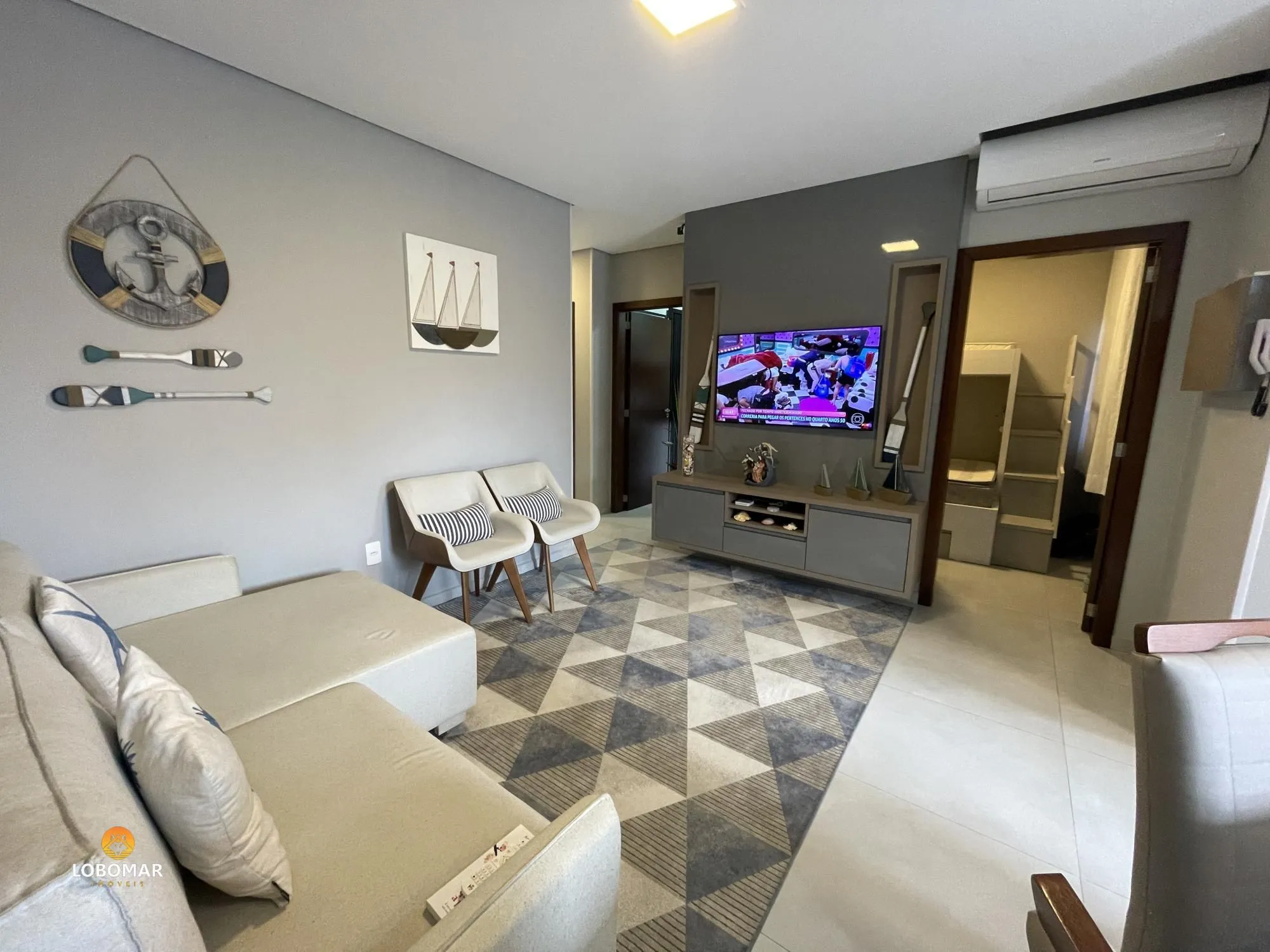 Apartamento mobiliado à apenas 270m do mar, com 3 dormitórios, em Itajuba, em Ba — foto 5