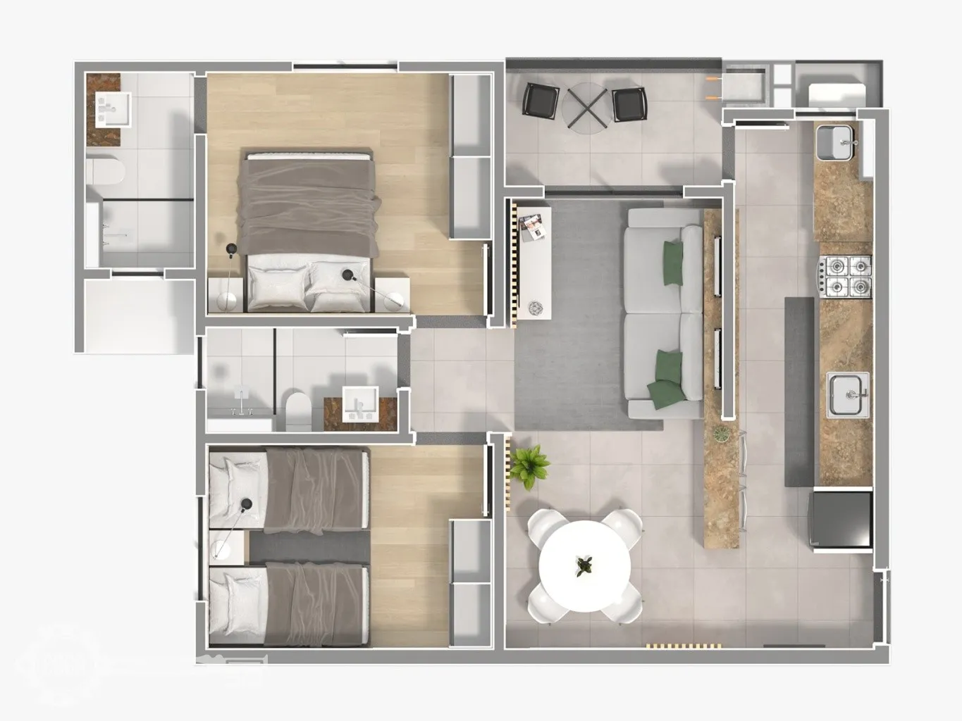 Apartamento com dois dormitórios sendo 01 suíte na Escola Agrícola. — foto 7