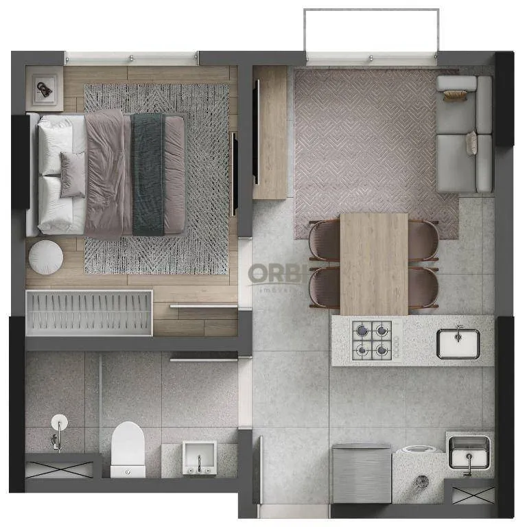 Apartamento com 1 dormitório à venda, 31 m por R$ 336.000,00 - Vorstadt - Blumenau/SC — foto 4