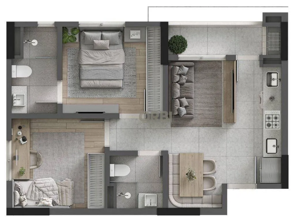 Apartamento com 2 dormitórios à venda, 55 m por R$ 450.000,00 - Vorstadt - Blumenau/SC — foto 4