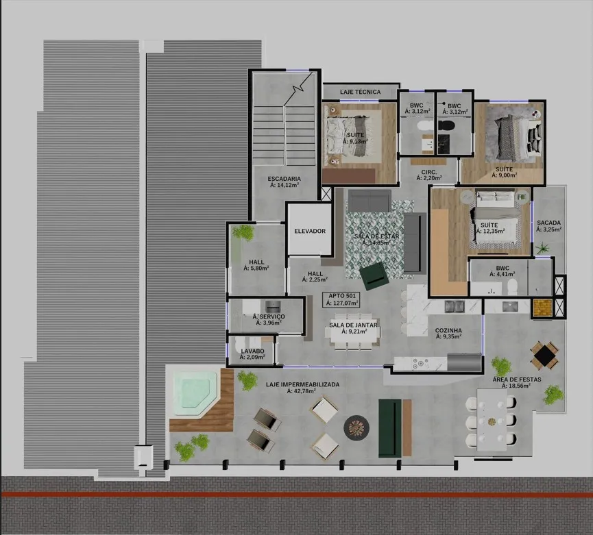 Apartamento com suíte e sacada com churrasqueira no Encano ! — foto 4