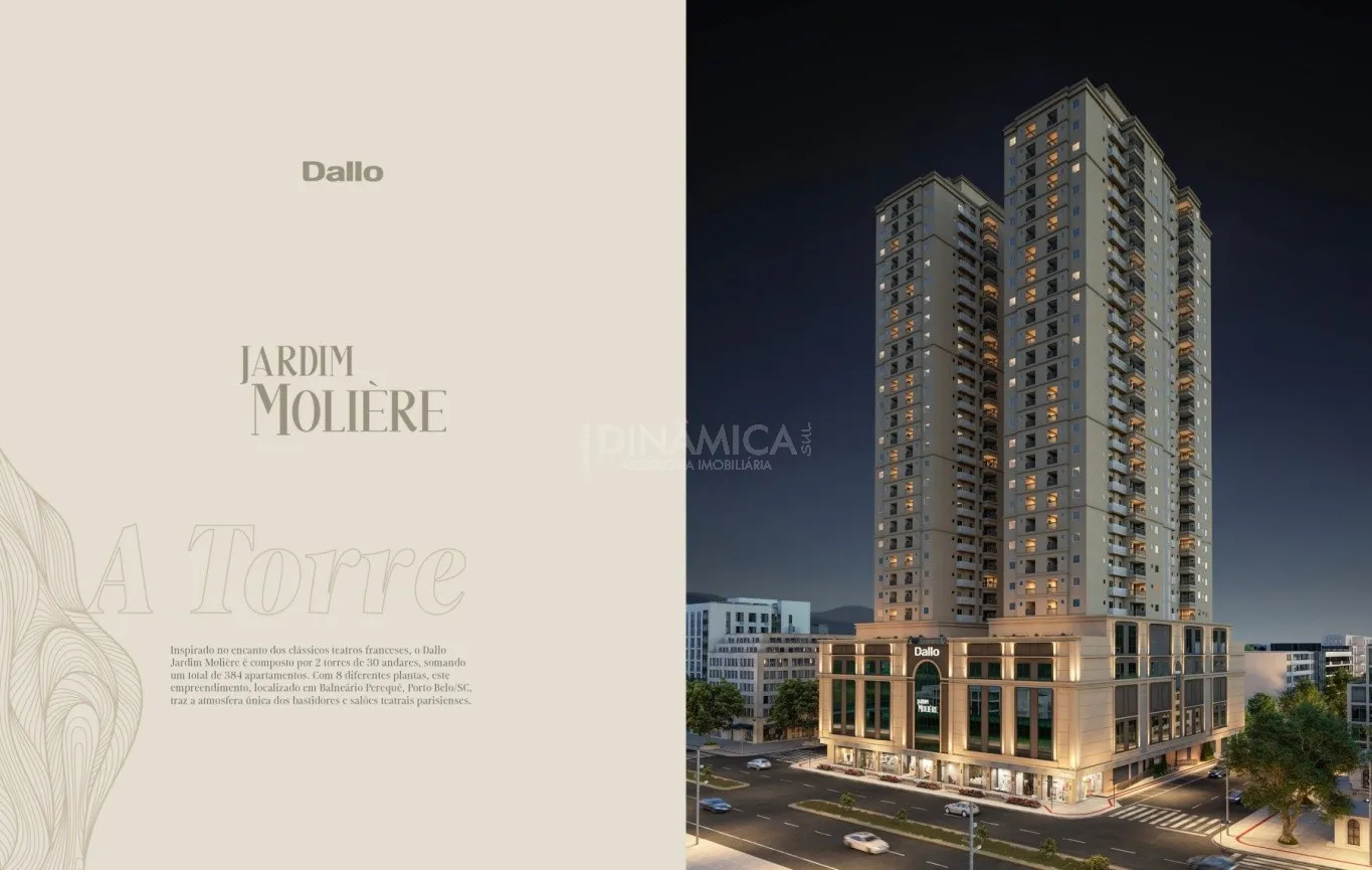 Comprar apartamento 2 suítes e 2 vagas de garagem no Dallo Jardim Molière, localizado Balneário Perequê em Porto Belo/SC. — foto 3