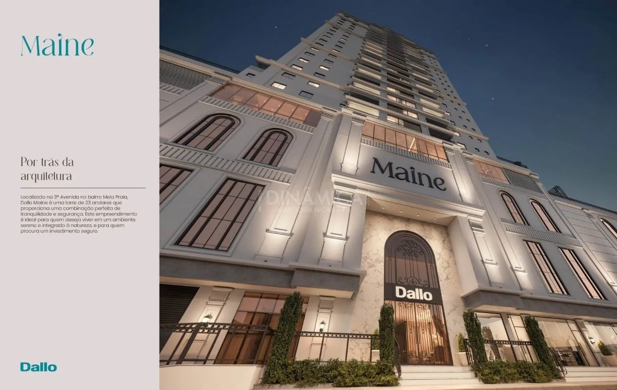 Comprar apartamento 3 suítes e 2 vagas de garagem no Dallo Maine, localizado na Meia Praia em Itapema/SC - foto 1