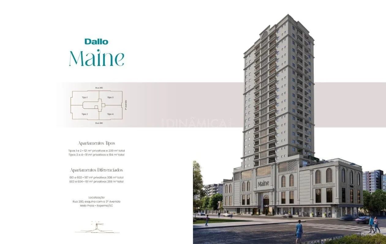 Comprar apartamento 3 suítes e 2 vagas de garagem no Dallo Maine, localizado na Meia Praia em Itapema/SC — foto 4