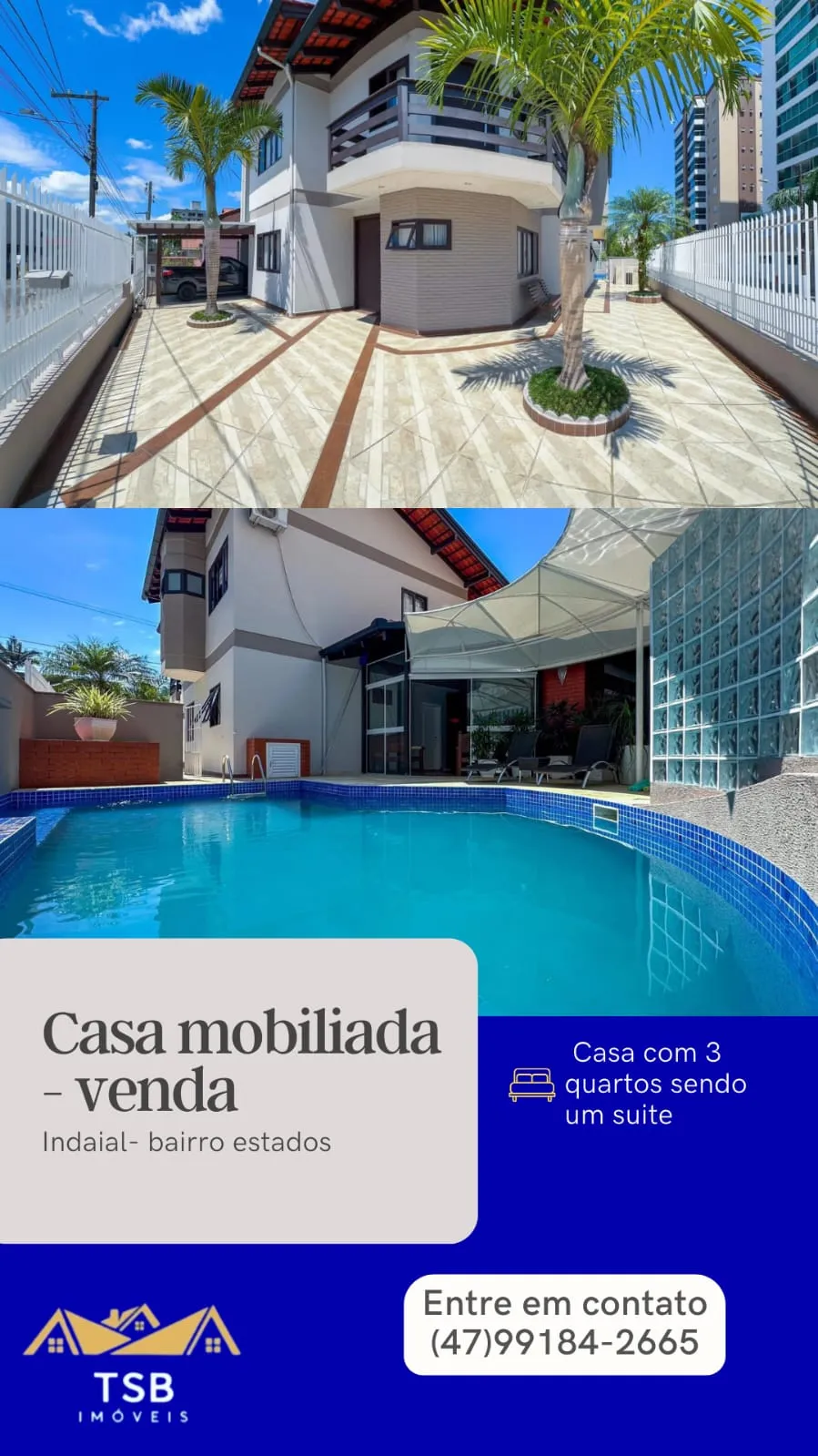 VENDO LINDA CASA COM PISCINA - foto 1
