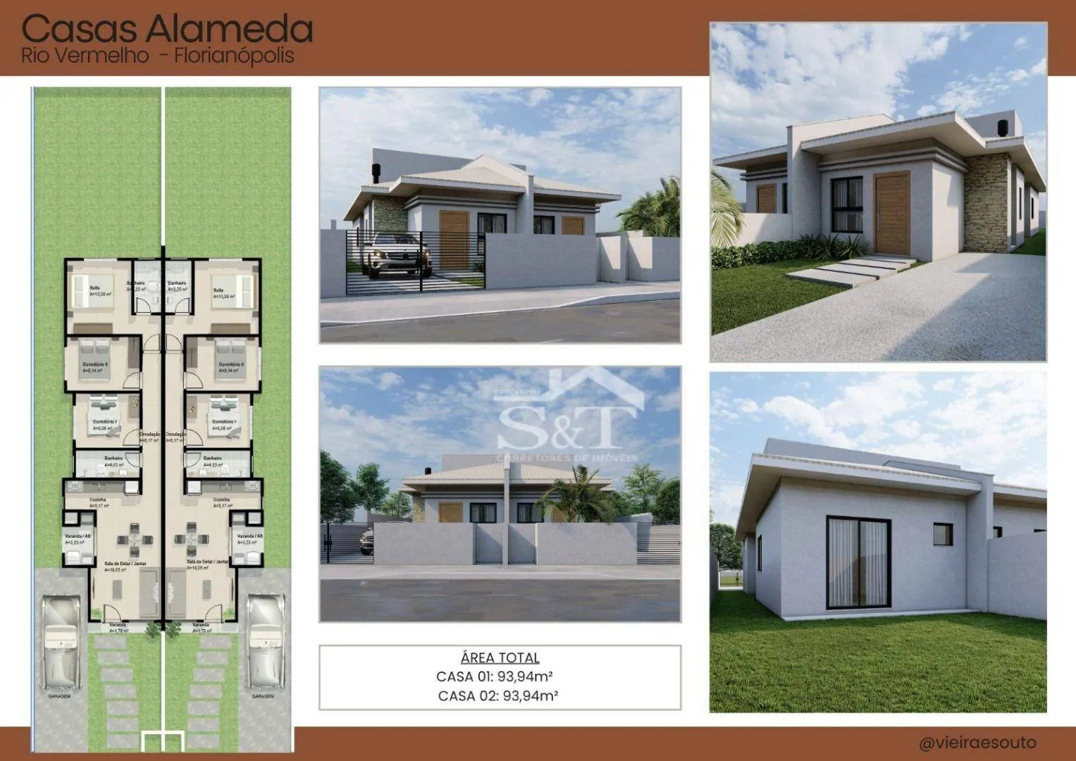 Casa térrea com 3 dormitórios, sendo 1 suíte, escritura pública, loteamento planejado no Rio Vermelho! — foto 2